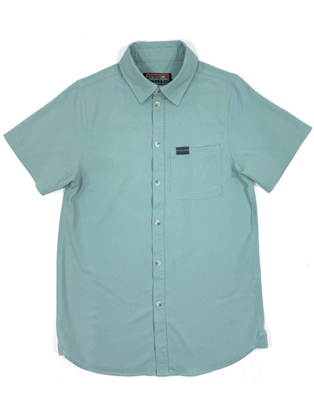 Burlebo Mens Performance Button Up Shirt Size Small Short Sleeve Sage Green